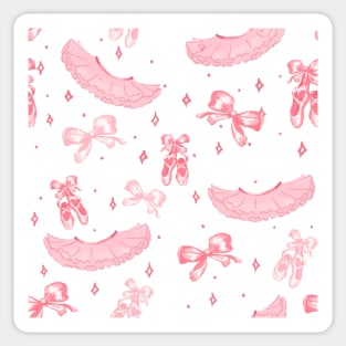 cute baby ballerina pattern pink Sticker